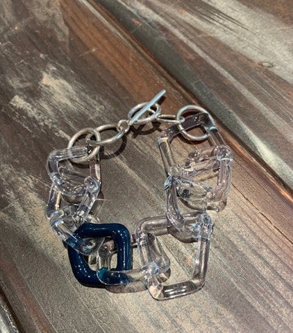 Borosilicate glass link bracelet Hotglass